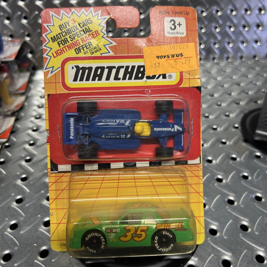 1991 Matchbox Chevy Lumina Race car #35/Green  Card # MB54 + Indy Car