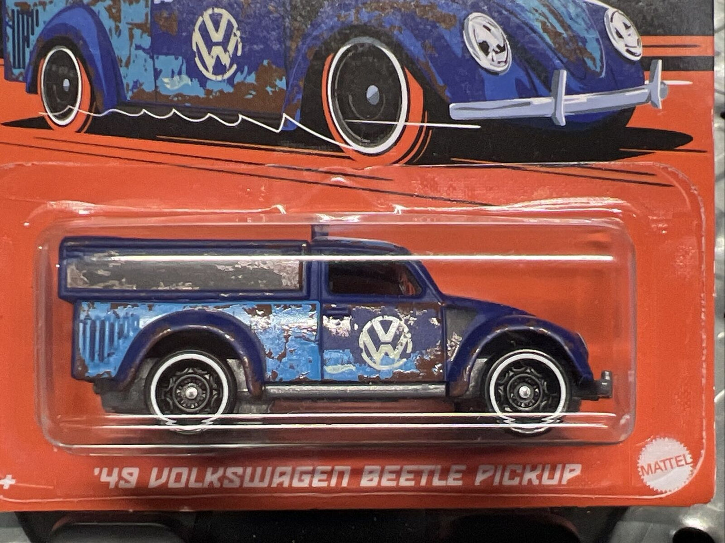 Hot Wheels - 2022 -  VW Series LE -  Weathered Blue Volkswagen Beetle Pickup