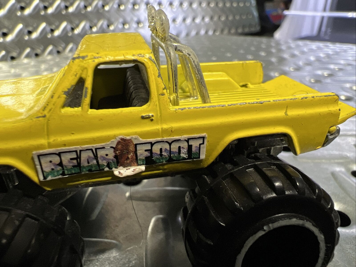 Vintage Bear Foot super truck 4x4 Yellow Pickup 1980's 1981 1984 Road Champs