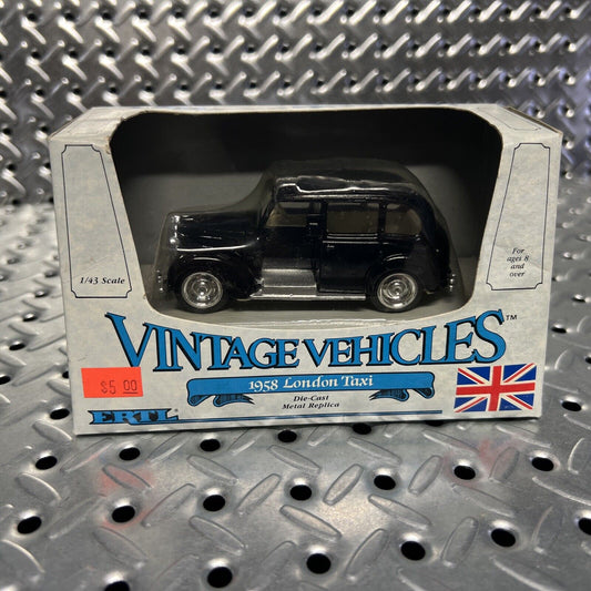 ERTL 1/43 Vintage Vehicles #2551 1958 London Taxi - Black  - NEW