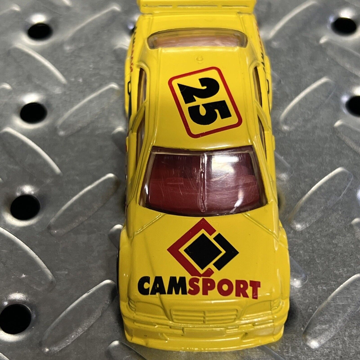 Match Box Vintage 1997 #25 AMG Mercedes C-Class Yellow Cam Sport Rally Car Set