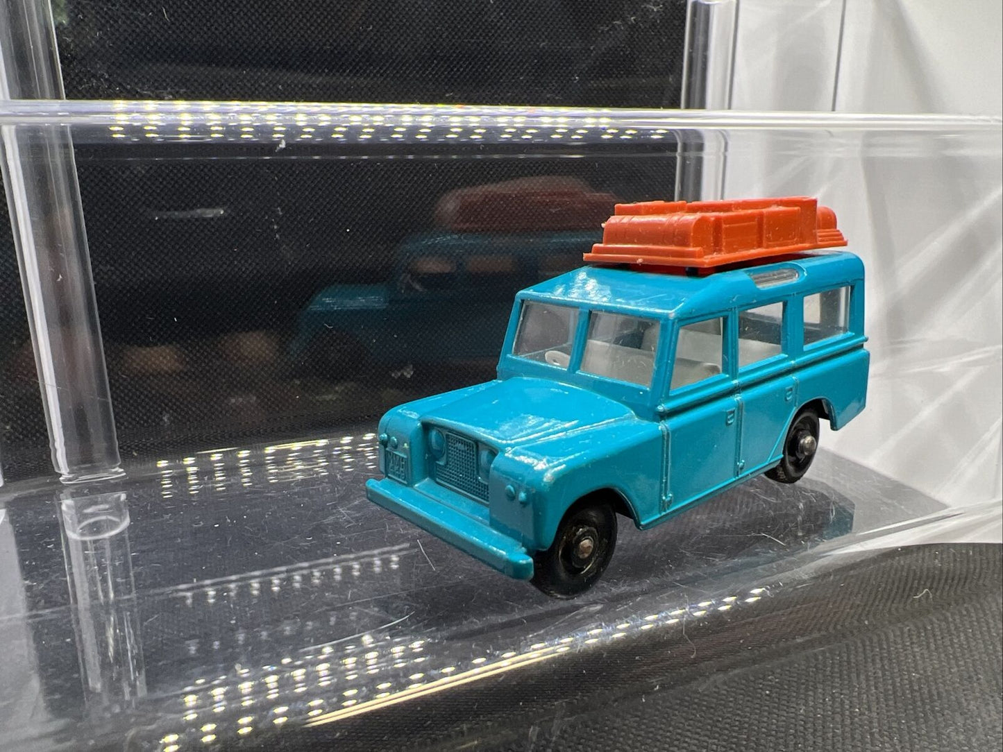 60s Lesney Matchbox Series No 12 BLUE LAND ROVER SAFARI Made England Near Mint