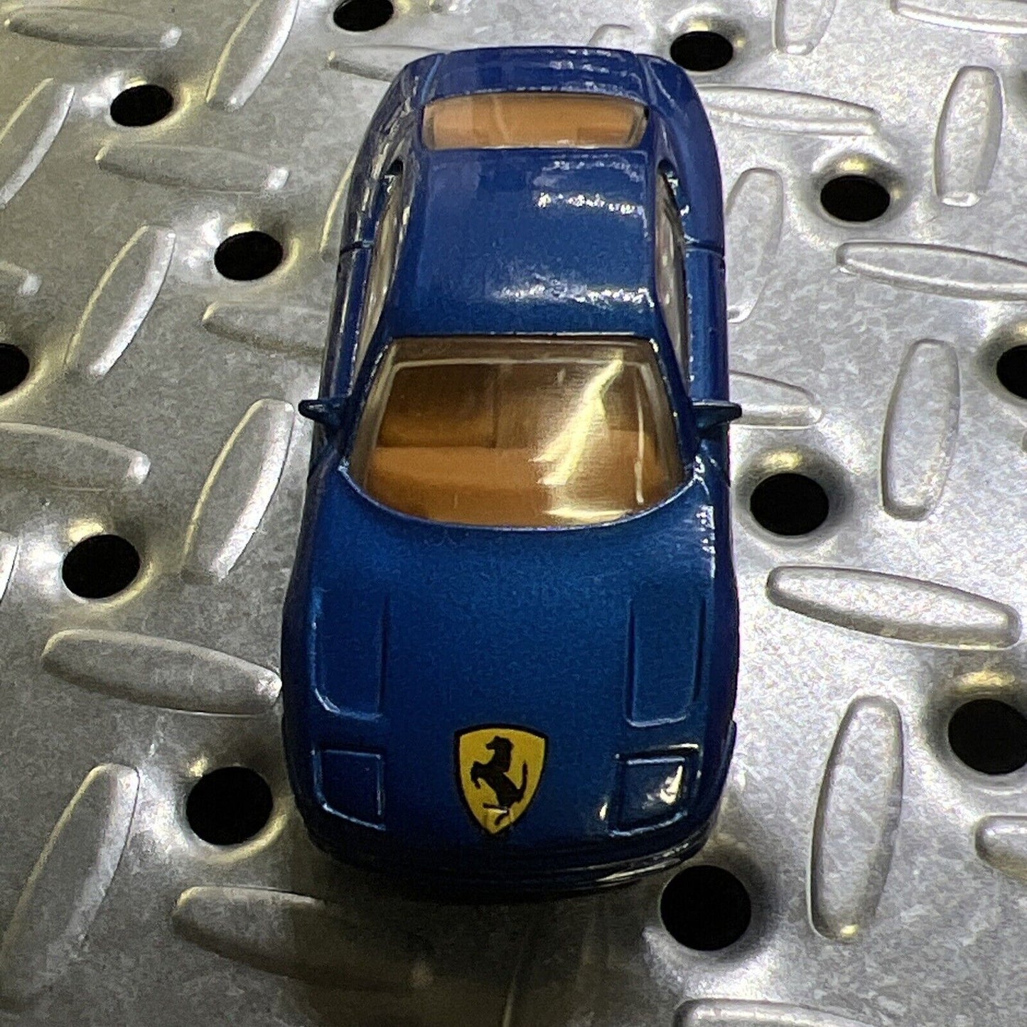 1994 Matchbox Blue Ferrari 456 GT Gold Wheels Variation - Good Condition