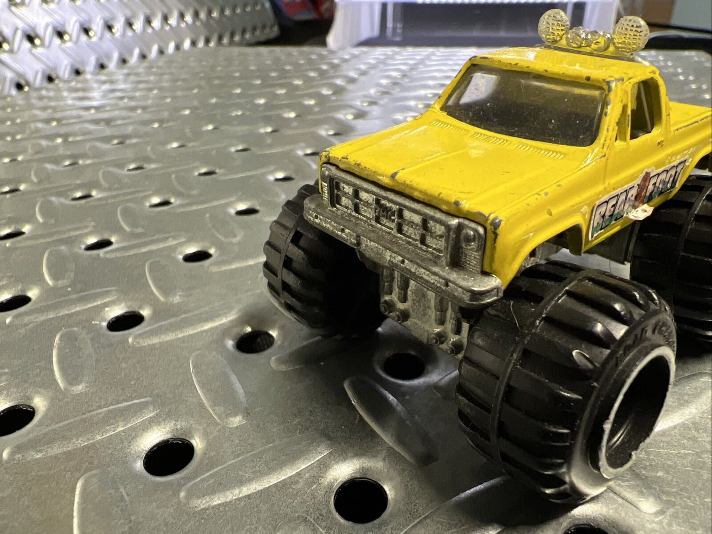 Vintage Bear Foot super truck 4x4 Yellow Pickup 1980's 1981 1984 Road Champs