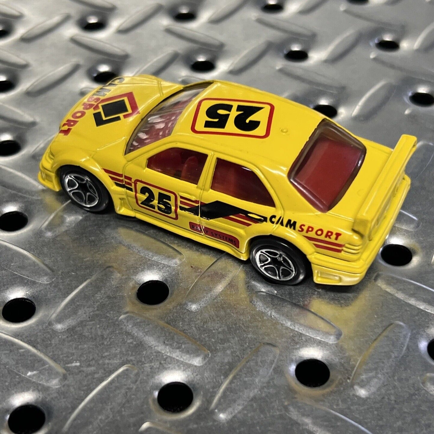 Match Box Vintage 1997 #25 AMG Mercedes C-Class Yellow Cam Sport Rally Car Set