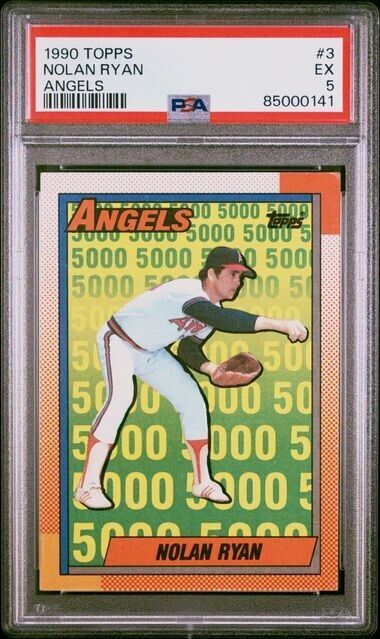 1990 Topps Nolan Ryan #3 Angels Mint PSA 5 EX HOF