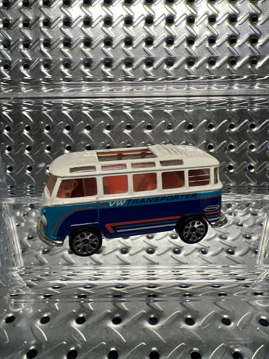 1998 Matchbox VW Transporter - White - Orange - Green - Blue