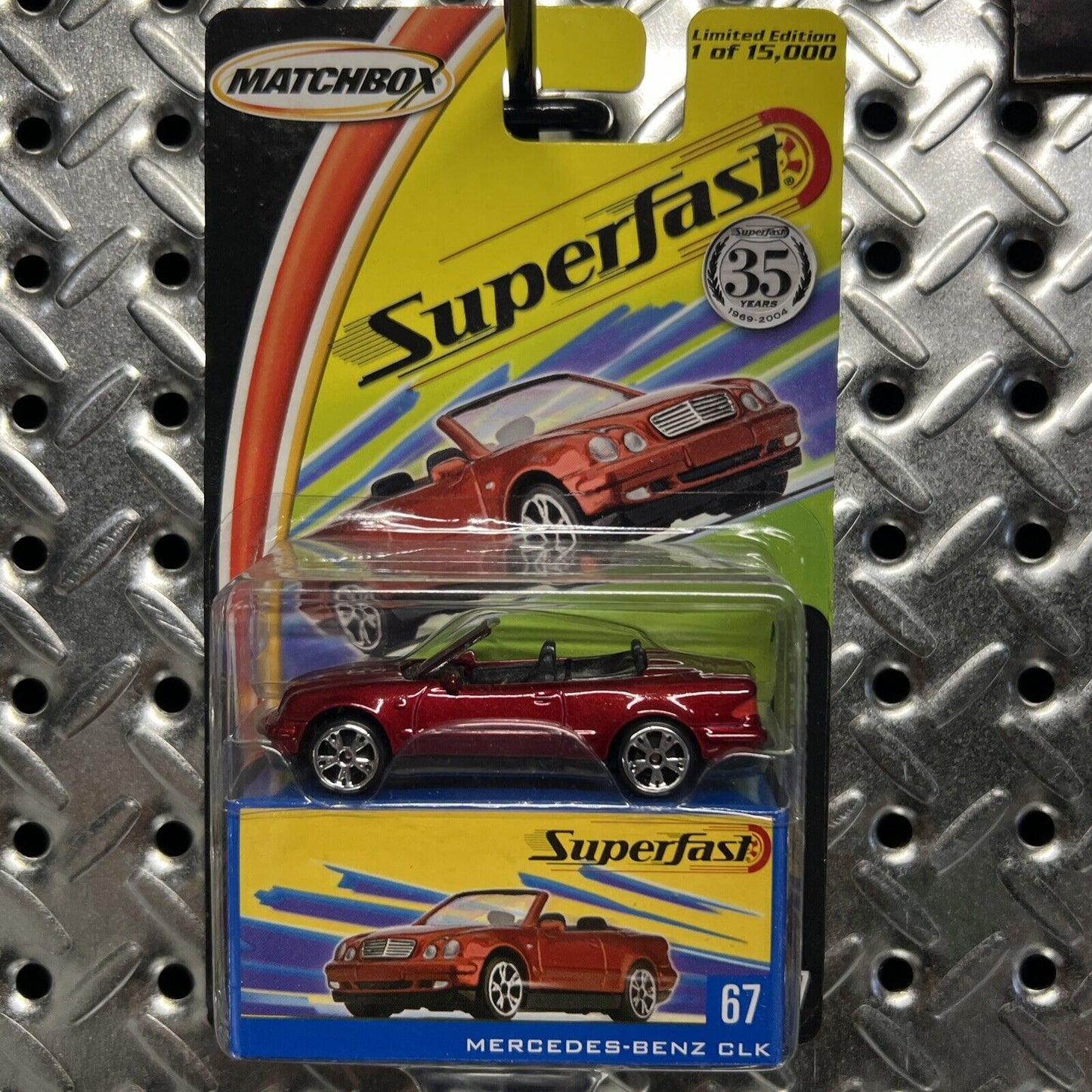 Matchbox 2004 SuperFast Series #67 Mercedes-Benz CLK Mtflk Dark Red 1/15,000