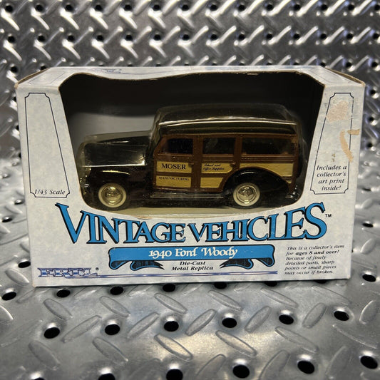 Vintage 1/43 Ertl Vintage Vehicles 1940 '40 Ford Woody Whispering Pines Lodge