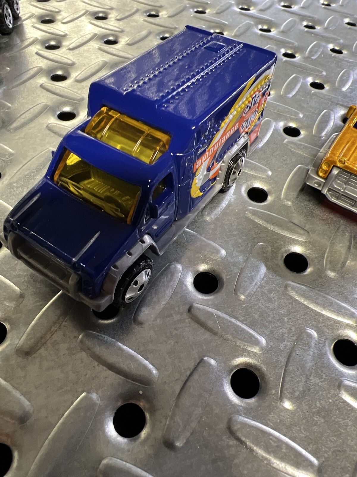 Matchbox Ambulance Custom Detailed Dark Blue 2002 2000 Opening Rear Doors Set