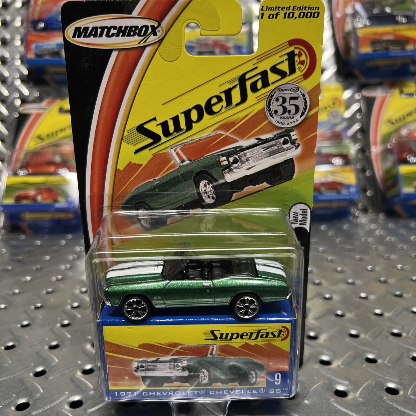 Matchbox 2004 Superfast #9 Green 1971 CHEVROLET CHEVELLE SS