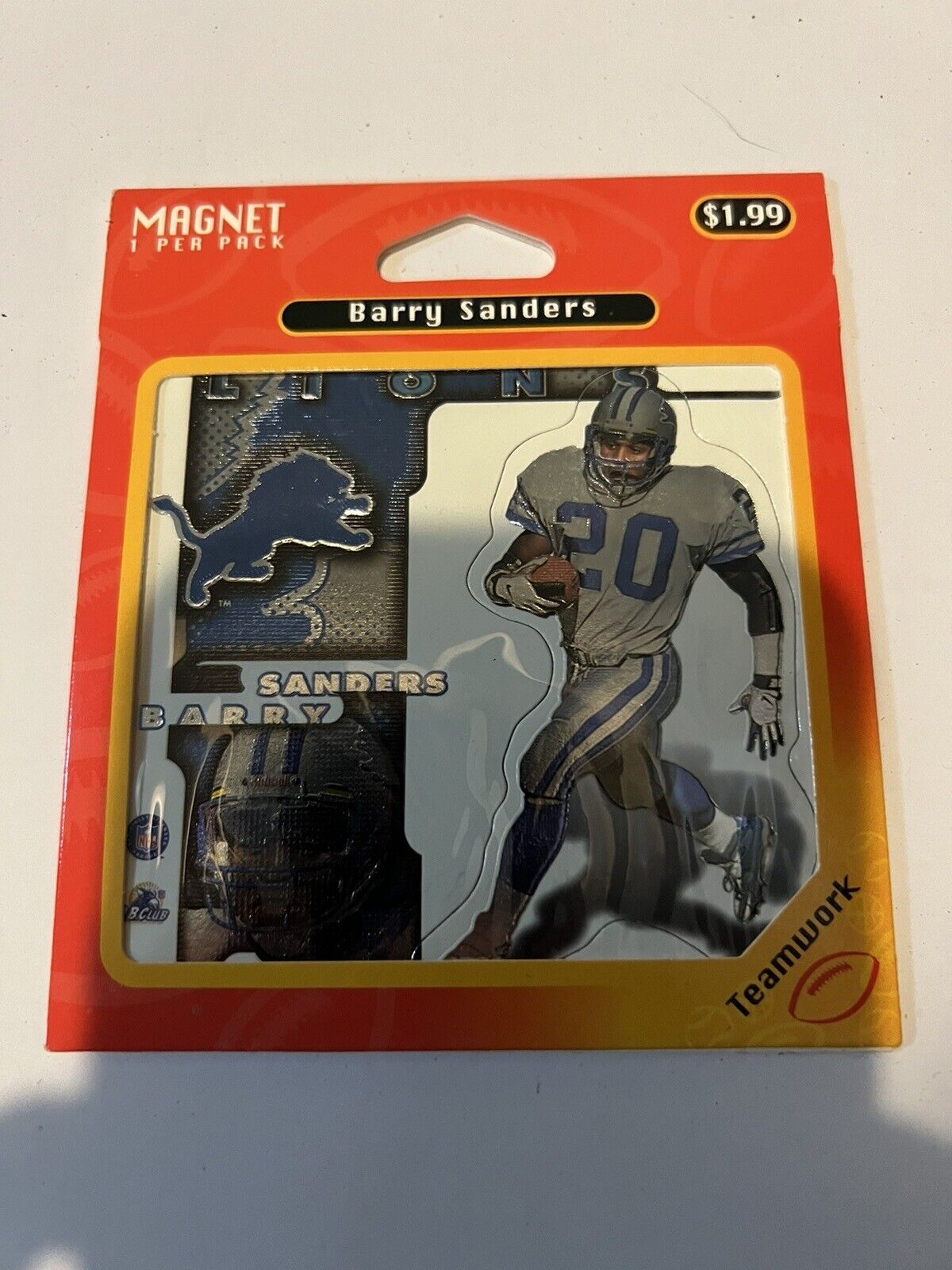 Barry Sanders Detroit Lions 1997 Crown Pro NFL Pro Mags Magnet Sealed