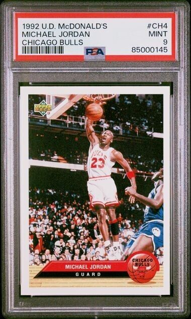 1992 MICHAEL JORDAN Upper Deck McDonald's #P5 Bulls PSA 8 Amazing Card!