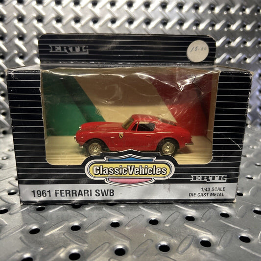 1991 1/43 ERTL CLASSIC VEHICLES 1961 FERARRI 250 SWB RED