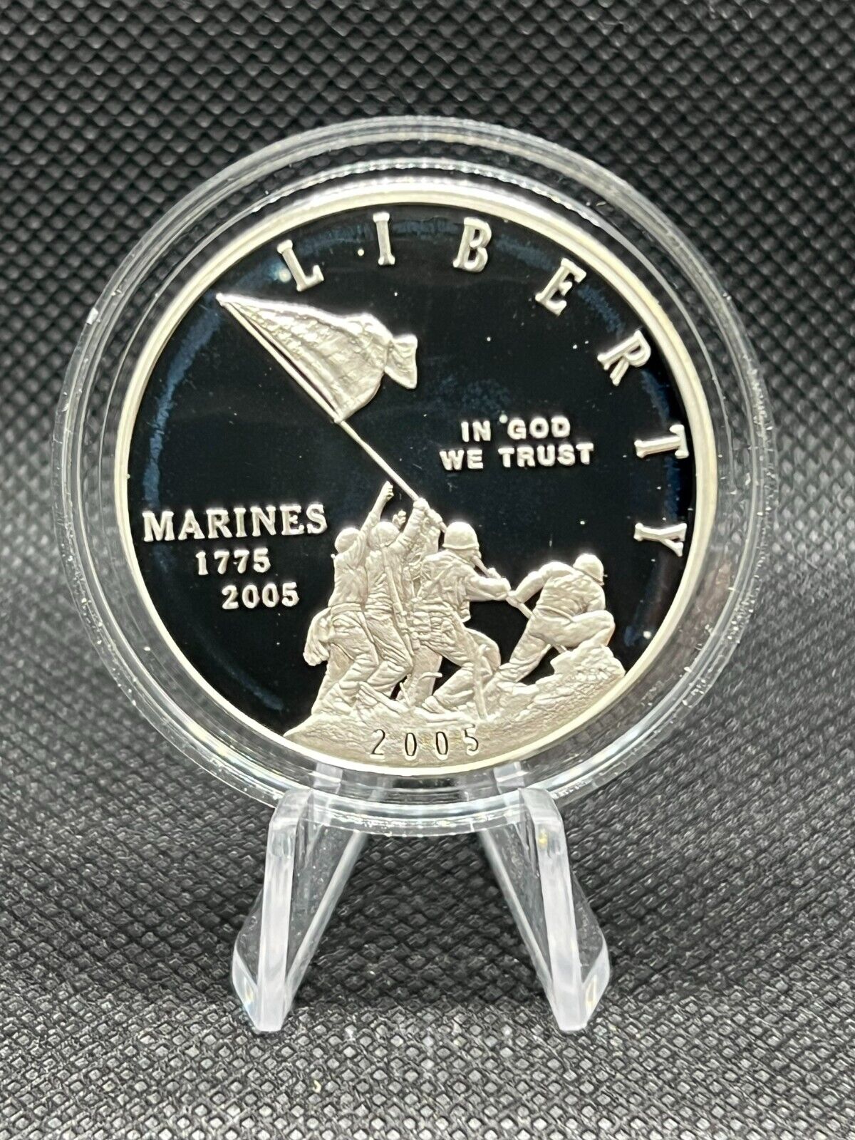 2005 P Marine Corps 230th Anniversary BU Commem 90% Silver Dollar & COA