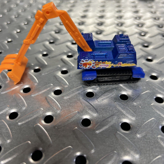 Vtg 2000 Vintage Diecast MATCHBOX Demolition Machine Blue & Orange Bulldozer