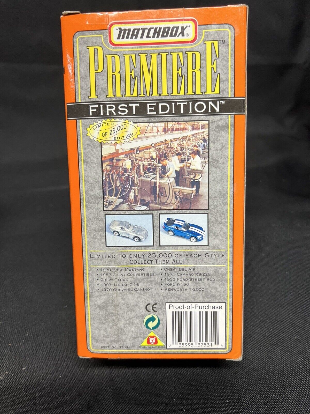 1998 Matchbox Premiere First Edition 1957 Chevy Convertible Series 98 (ZAMAC)