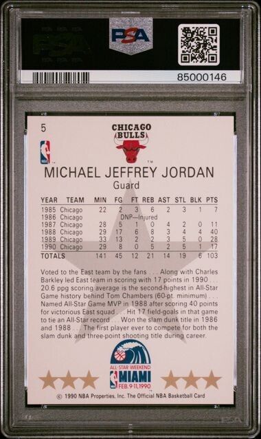 1990-91 NBA Hoops - All-Star Game #5 Michael Jordan