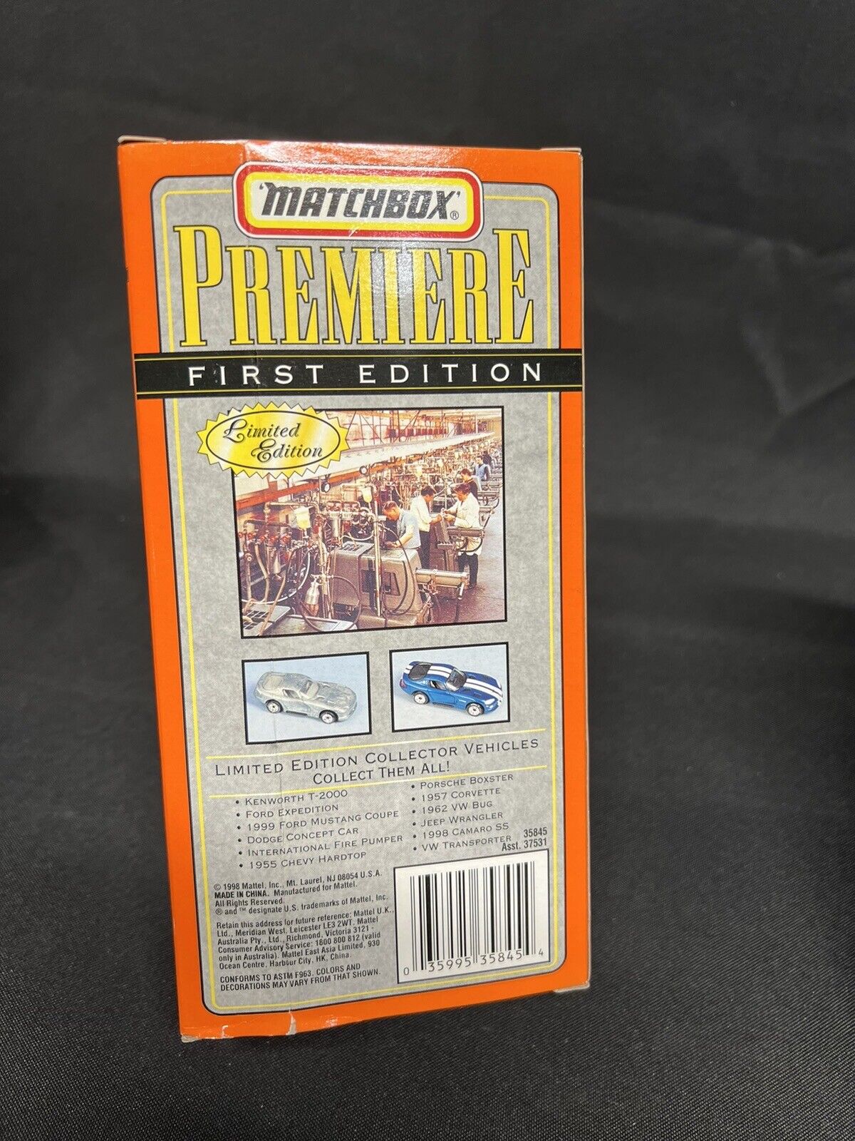 Matchbox 1998 Premiere First Edition DODGE CONCEPT Car 1st Production Set