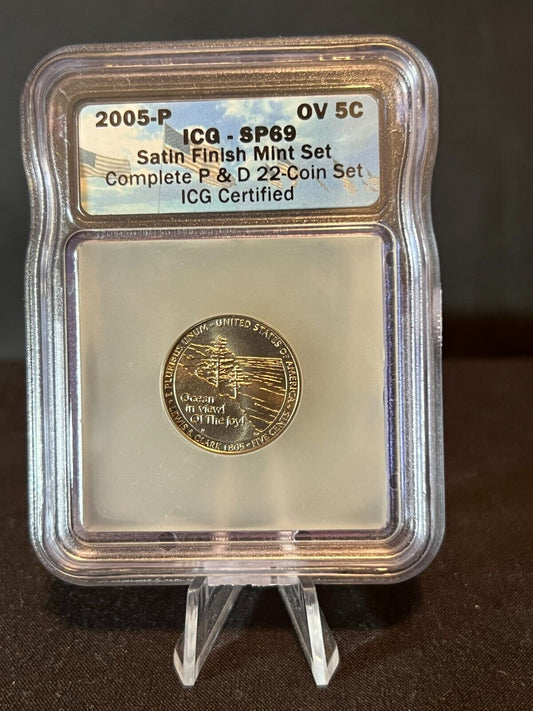 2005 P Western Waters Jefferson Nickel 5c ICG SP69 Satin Finish